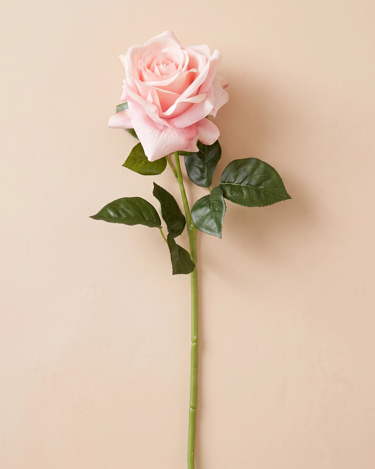 Artificial Rose Stem, Real Touch - Pink / 65 cm