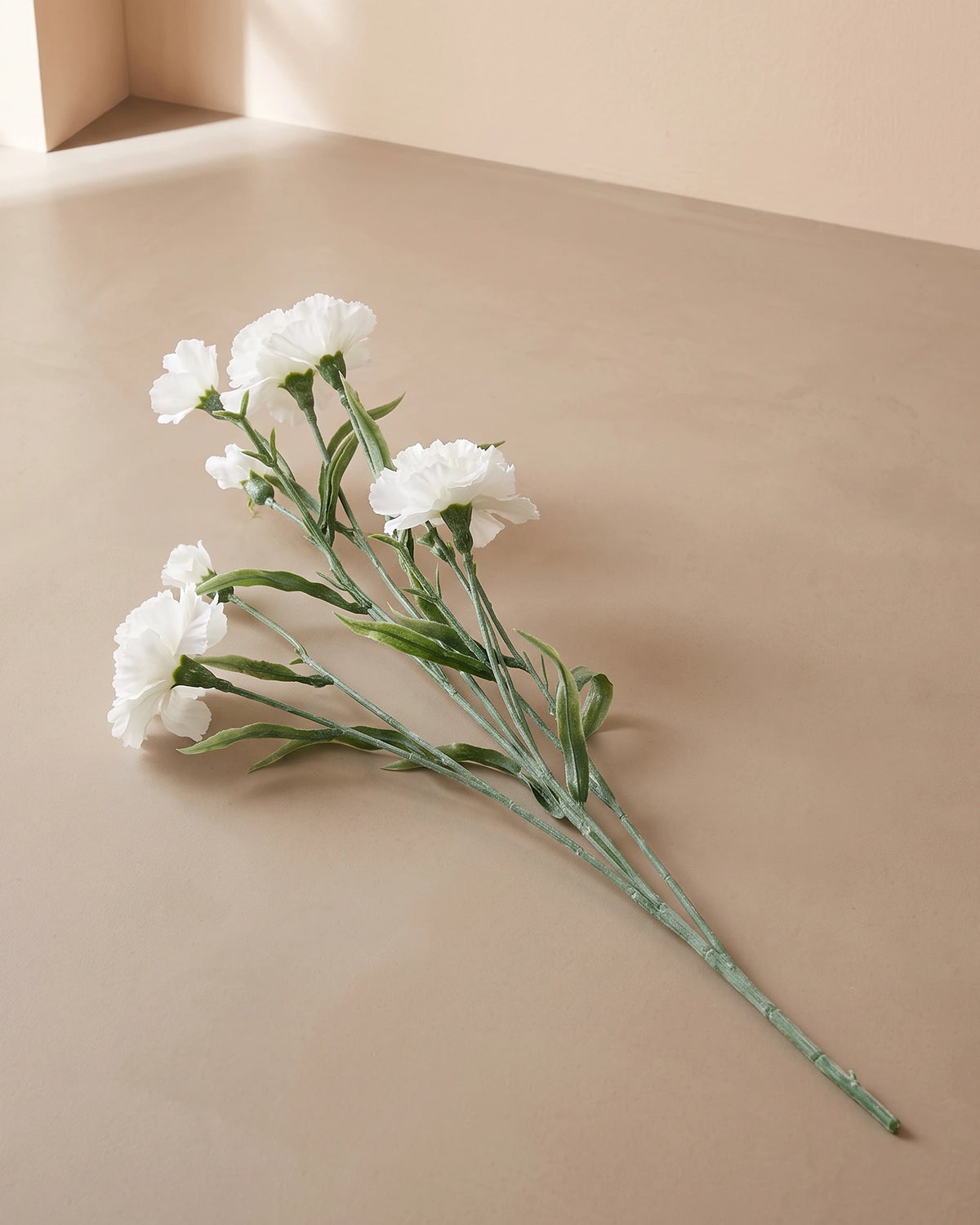 Artificial Carnation Stem - White