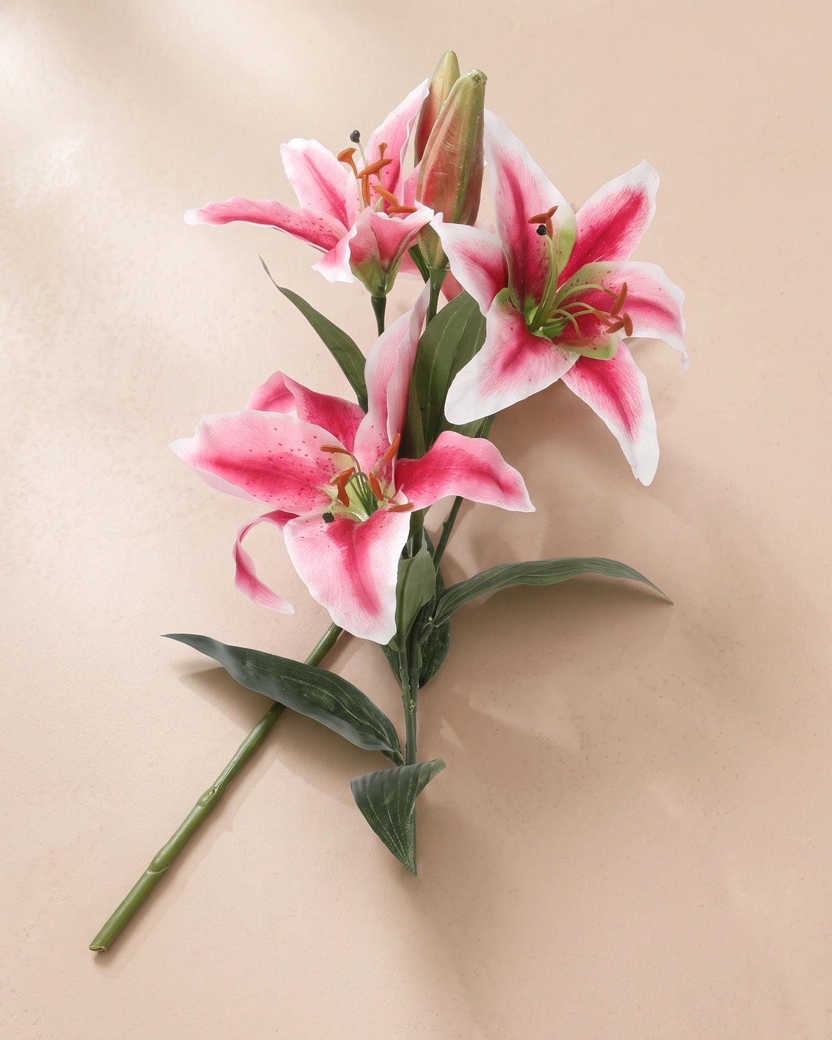 Artificial Stargazer Lily Stem - Pink