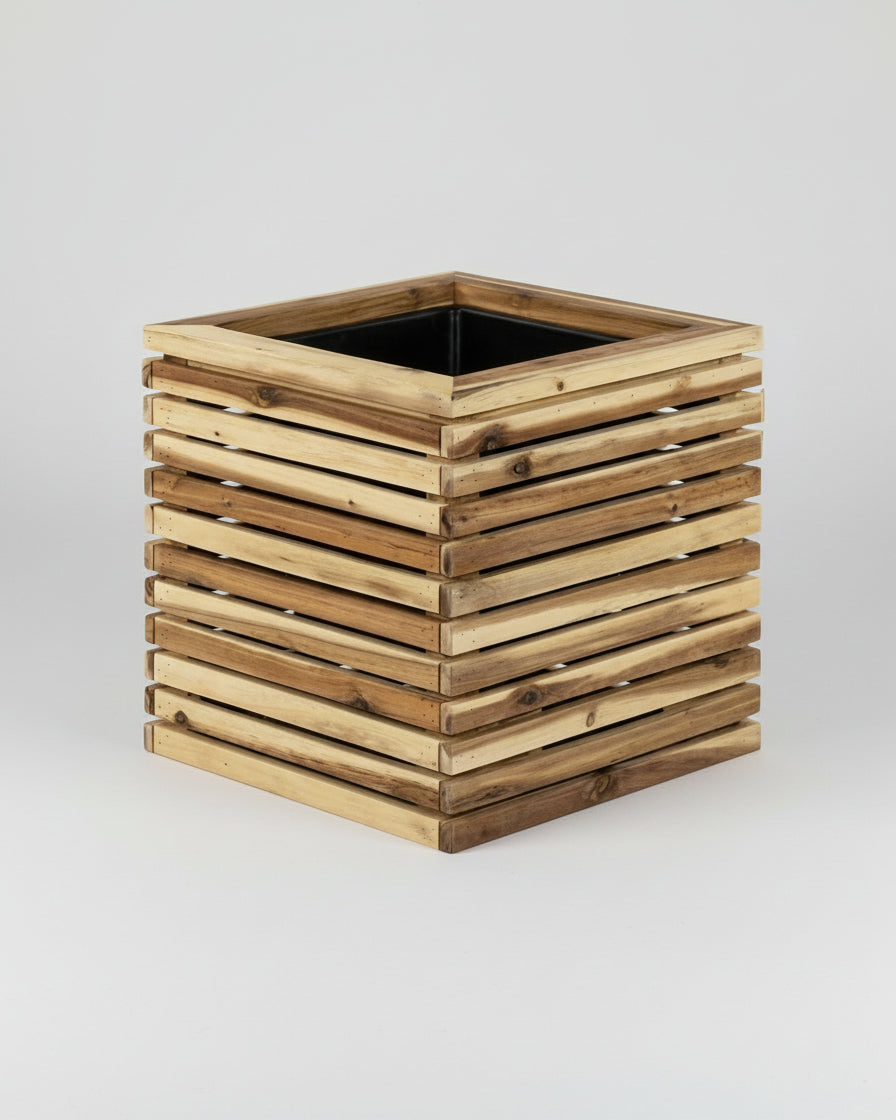 Wooden Luca Lifestyle Marrone Orizzontale Cube - Acacia Garden Center