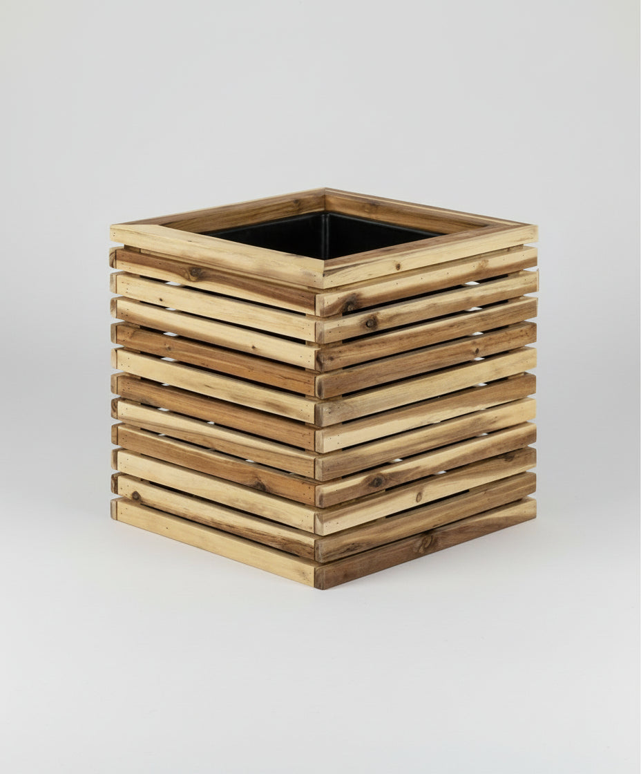 Wooden Luca Lifestyle Marrone Orizzontale Cube - Acacia Garden Center