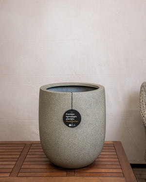 Natural Concrete Grigio Tall Egg Pot | Premium Planter, 30–88 cm - Acacia Garden Center
