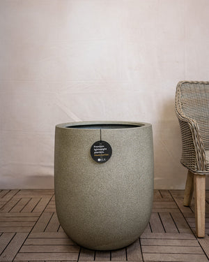 Natural Concrete Grigio Tall Egg Pot | Premium Planter, 30–88 cm - Acacia Garden Center