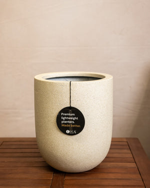 Antique White Concrete Grigio Tall Egg Pot | Premium Planter, 30–88 cm - Acacia Garden Center