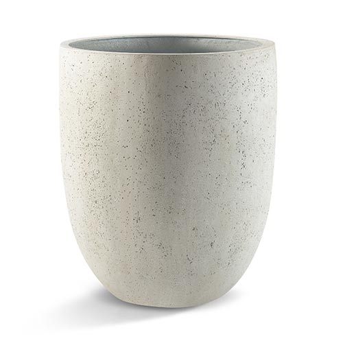 Grigio Tall Egg Pot Antique White-Concrete