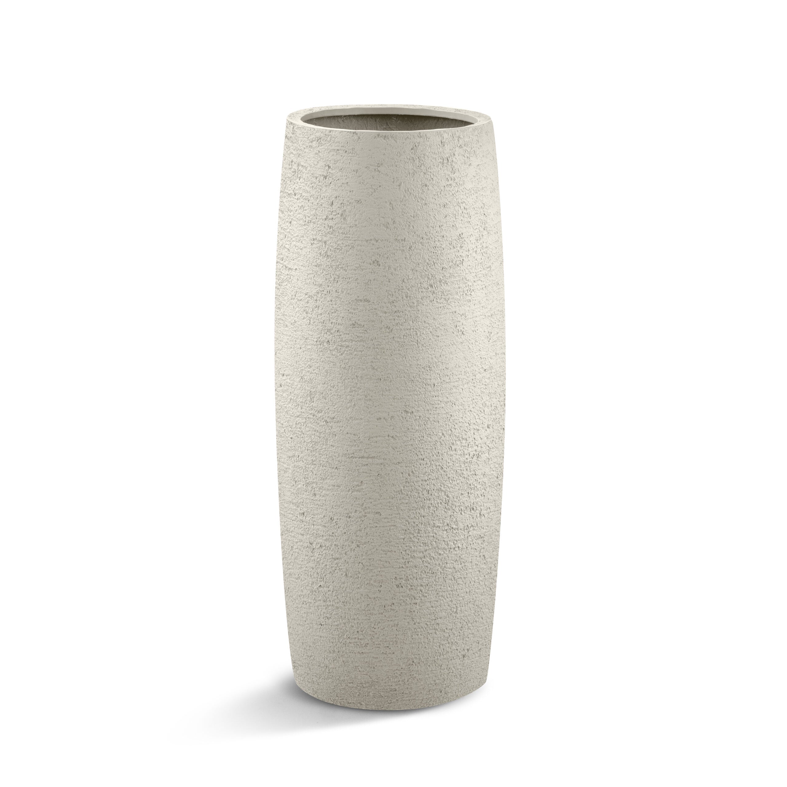 Luca Struttura Modern Vase Cream White
