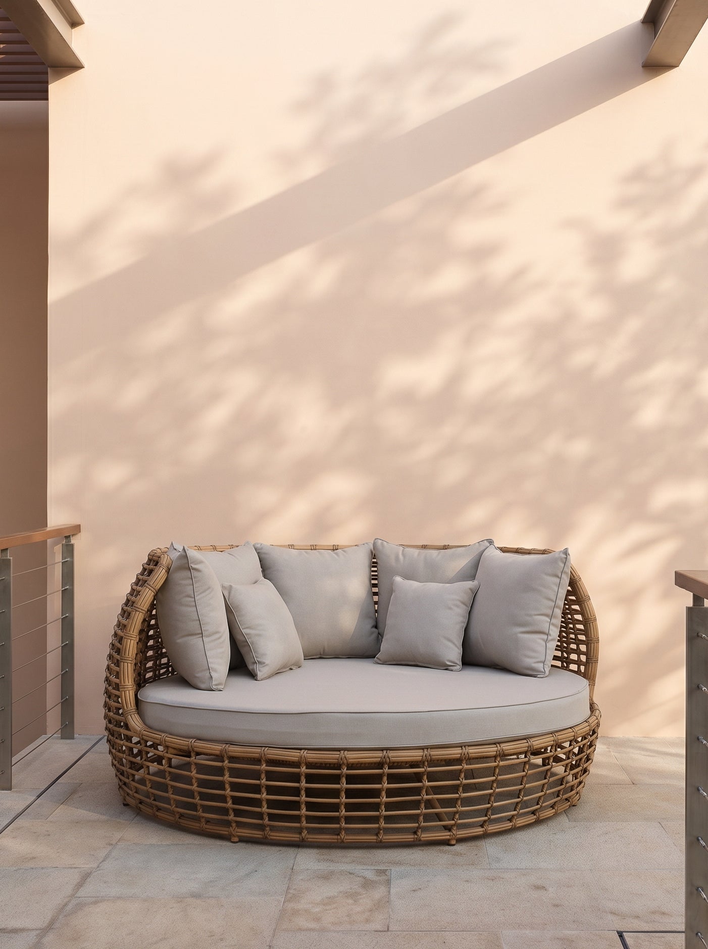 Grand Open Daybed (ATC) | Poly Bamboo Wicker, 180 cm Wide