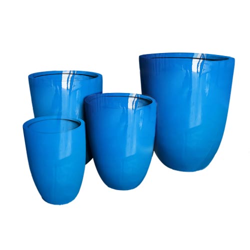 Fiberglass Pot HP1161 Shiny Blue