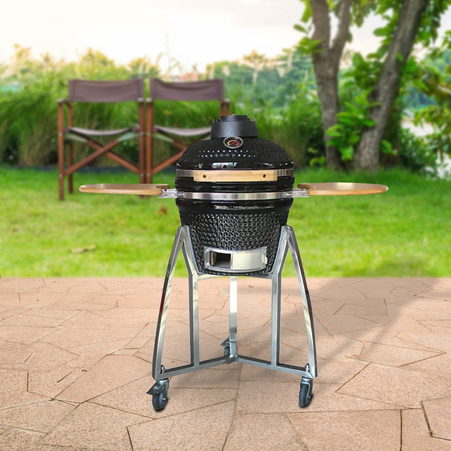 Kimpu Series Kamado Grill 16 Deluxe Ks Kp16R 04 03