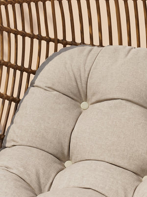 Brown Poly Bamboo Swing Chair (ATC) | Hanging Egg Pod with Stand - Acacia Garden Center