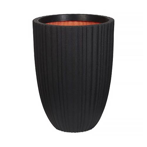 Vase Elegant Low Tube – Black