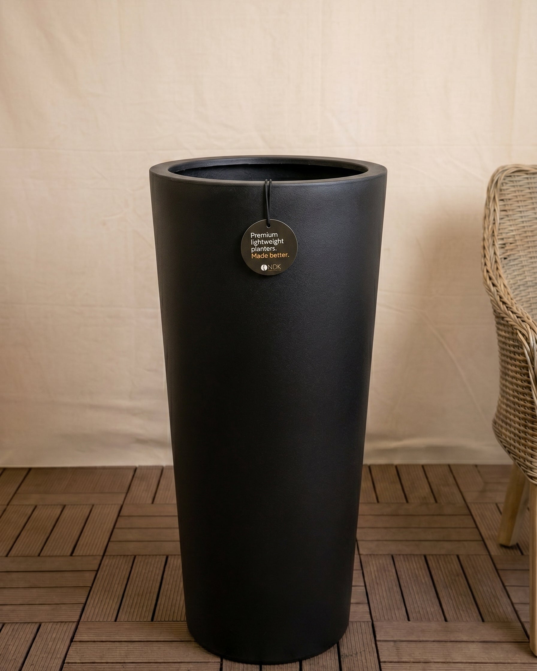 Argento Vase | Glossy Floor Vase, Dia. 68–90 cm - Acacia Garden Center