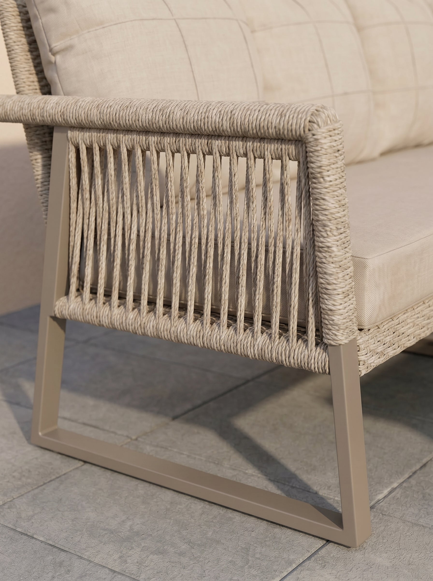Artemis Plus Corner Set (Terazzi) | L - Shaped, Seats 6–8 - Acacia Garden Center