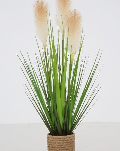 Artificial 23"H Reed Grass with Plastic Pot, 57CM - (7100) - Acacia Garden Center