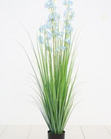 Artificial Grass Allium Grass | Plastic Pot | 67" - Acacia Garden Center