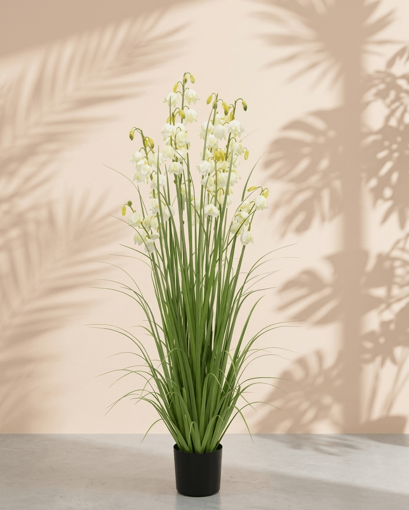 Artificial Lantern Flowers Grass | Plastic Pot - Acacia Garden Center