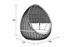 ATC Cocoon Outdoor Sun Lounger HDPE - RABD - 152 - Acacia Garden Center