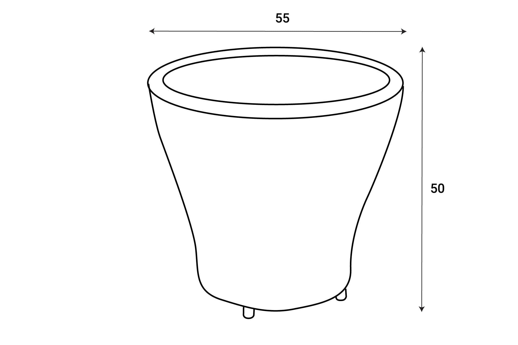 ATC Outdoor 02 Person Bamboo Round Sofa Set - RASF - 175 - Acacia Garden Center