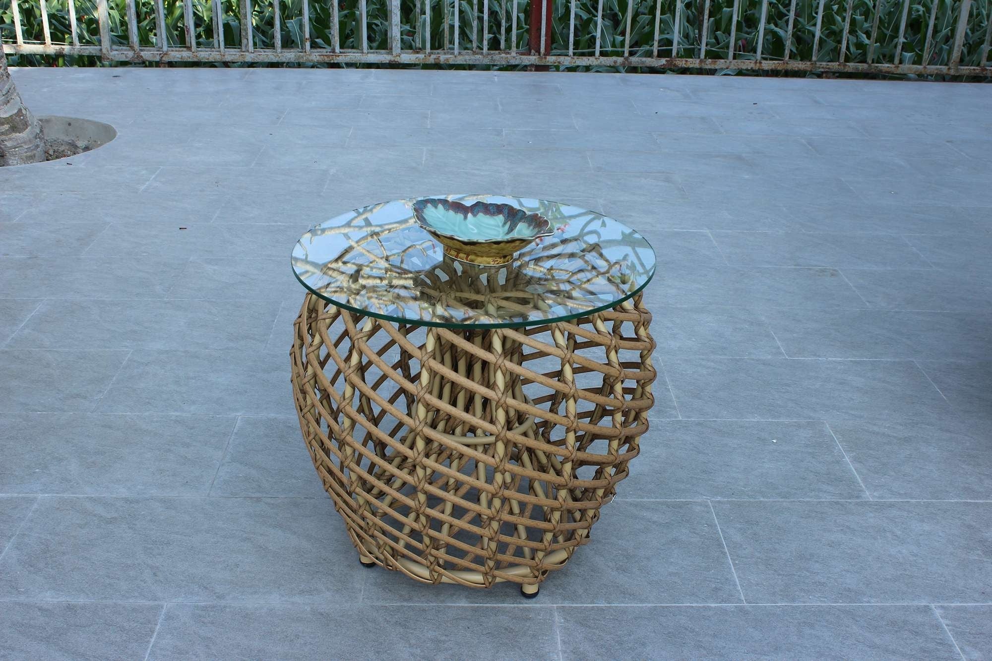 ATC Outdoor 02 Person Bamboo Round Sofa Set - RASF - 175 - Acacia Garden Center