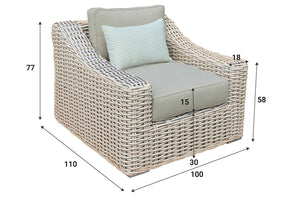 ATC Outdoor Casual Wicker Sofa Set Sigma Rattan - RAFS - 196 - Acacia Garden Center