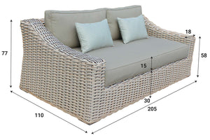 ATC Outdoor Casual Wicker Sofa Set Sigma Rattan - RAFS - 196 - Acacia Garden Center