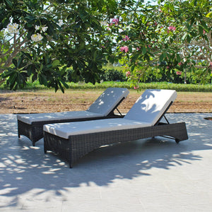 ATC Outdoor Sun Lounger with Adjustable Backrest - RABD - 074 - Acacia Garden Center