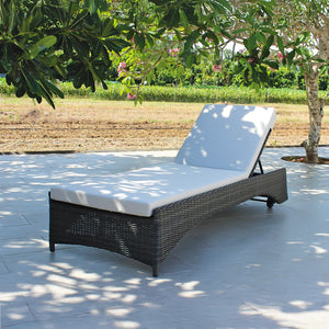ATC Outdoor Sun Lounger with Adjustable Backrest - RABD - 074 - Acacia Garden Center