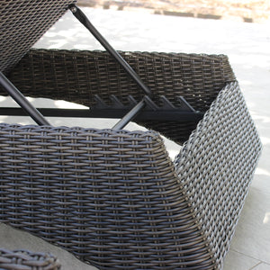 ATC Outdoor Sun Lounger with Adjustable Backrest - RABD - 074 - Acacia Garden Center