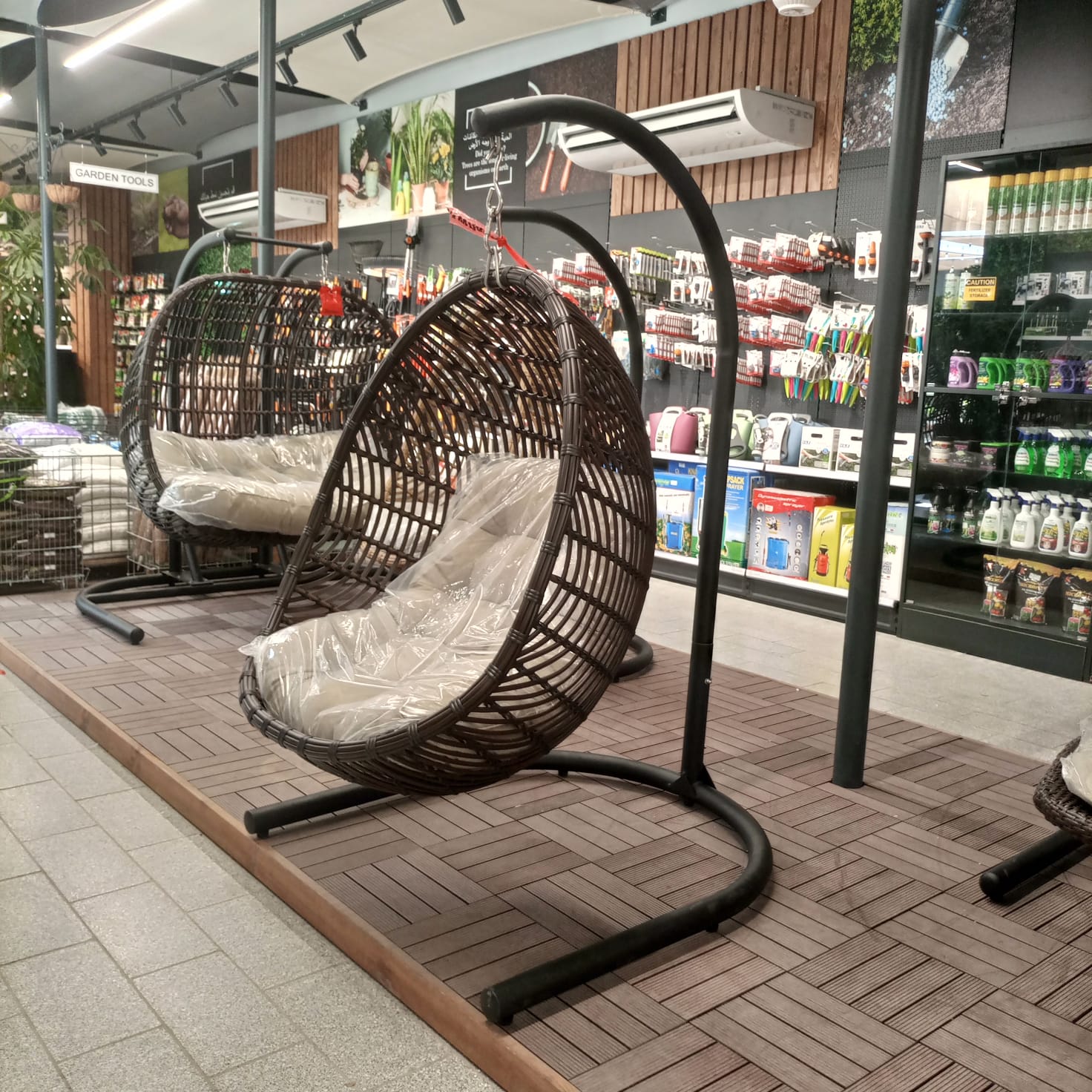 ATC Outdoor Swing Chair Poly Bamboo - Acacia Garden Center