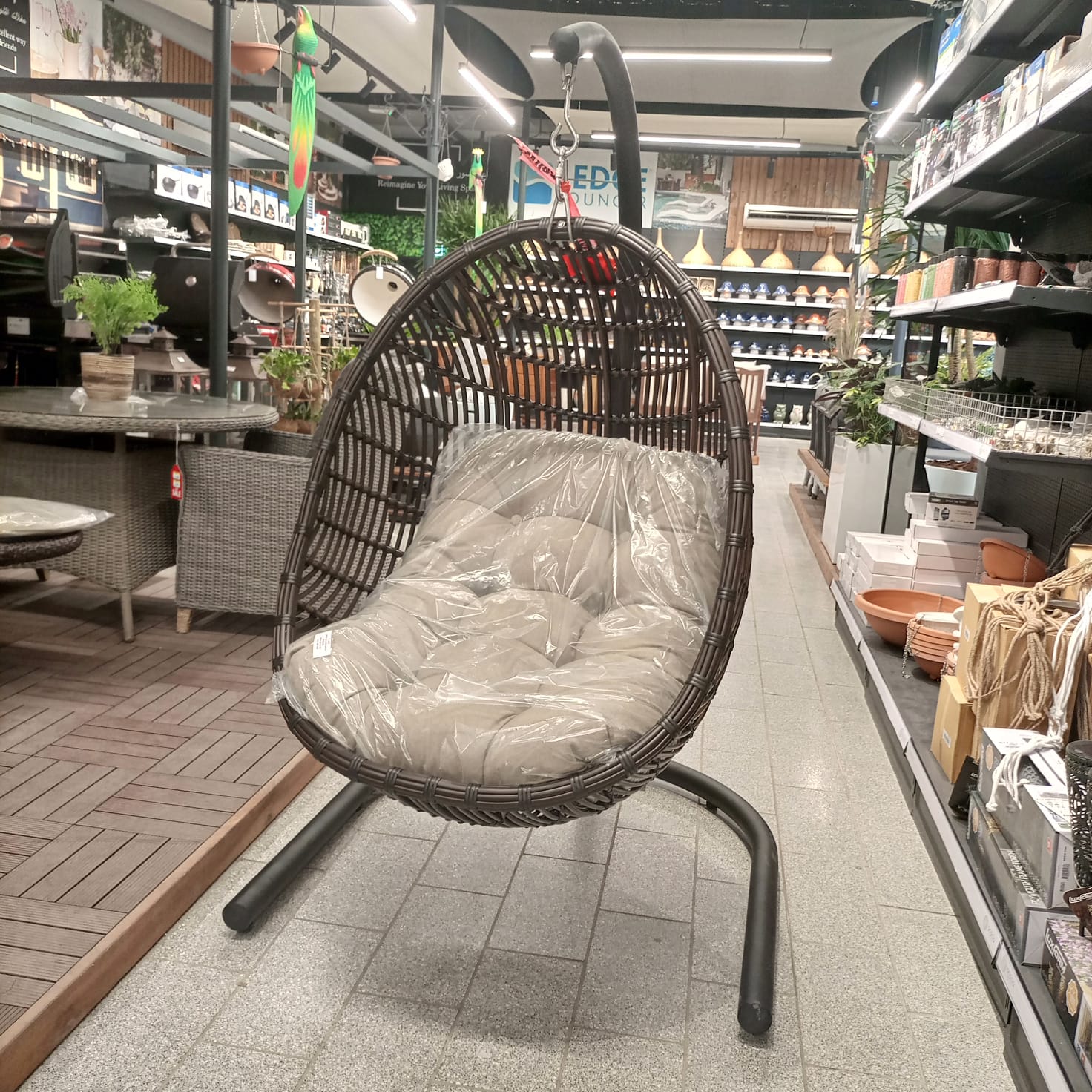 ATC Outdoor Swing Chair Poly Bamboo - Acacia Garden Center