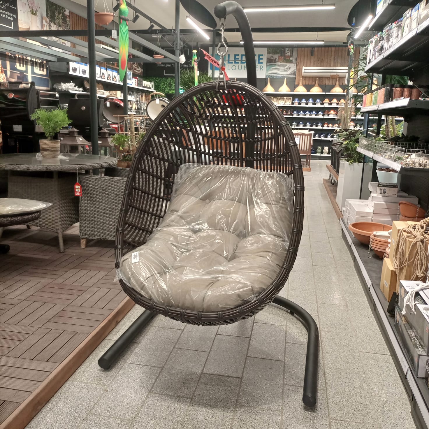 ATC Outdoor Swing Chair Poly Bamboo - Acacia Garden Center