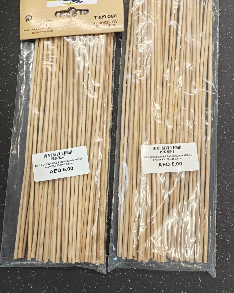 BBQ Accessories Paradiso 50Bamboo Skewers 25cm - Acacia Garden Center