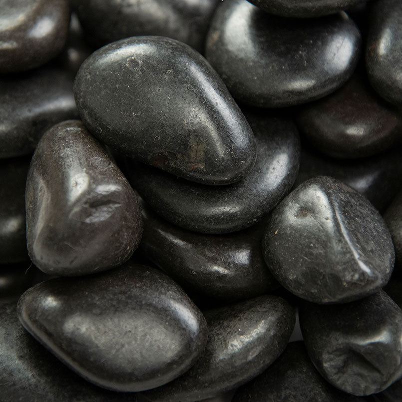 Common Polished Black Pebbles 30-50Mm, 20Kg Bag
