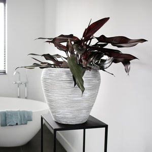 Capi Europe Nature Vase Taper Round Rib KDGR/KOFZ 42x38cm - Acacia Garden Center