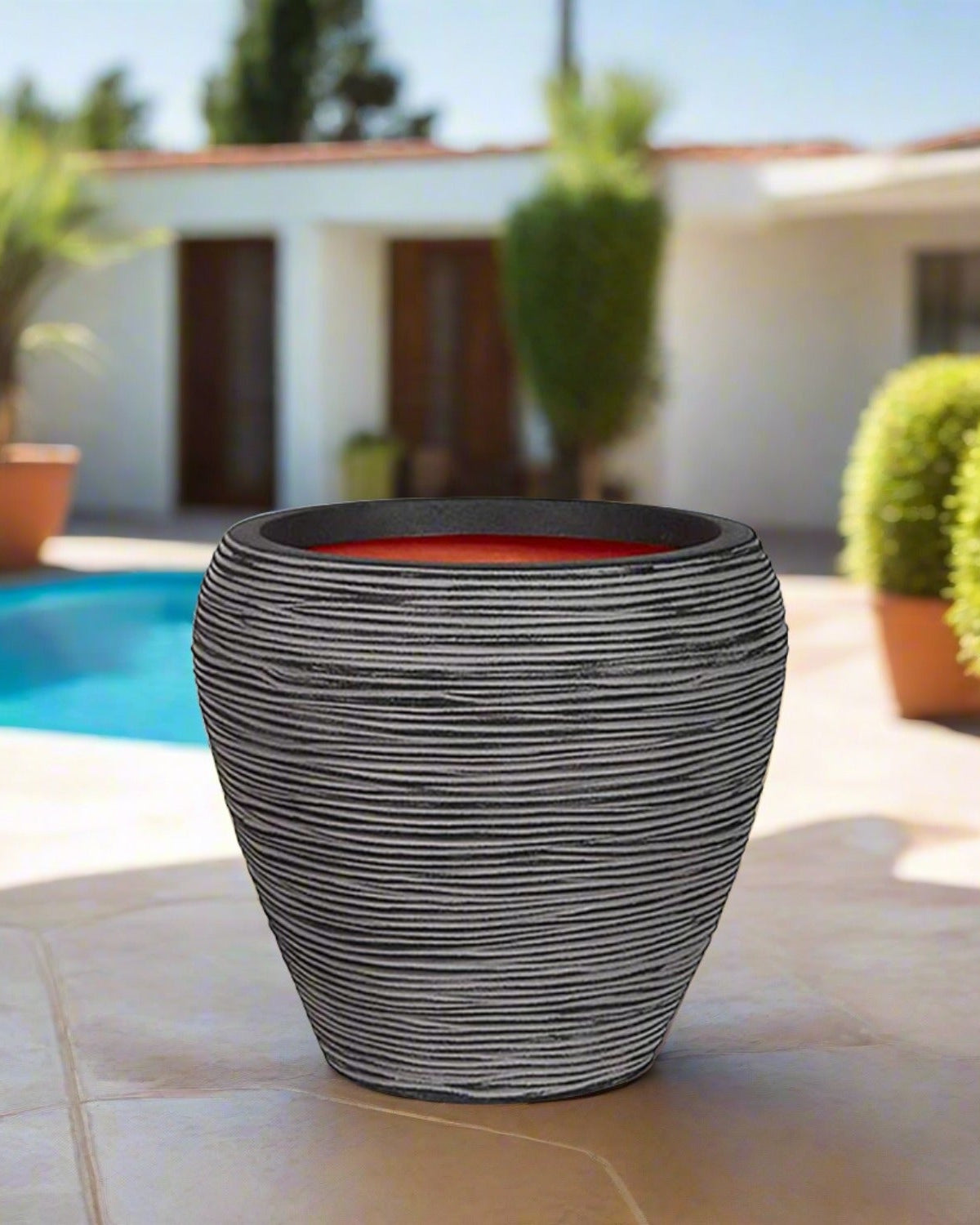 Capi Europe Nature Vase Taper Round Rib KDGR/KOFZ 42x38cm - Acacia Garden Center