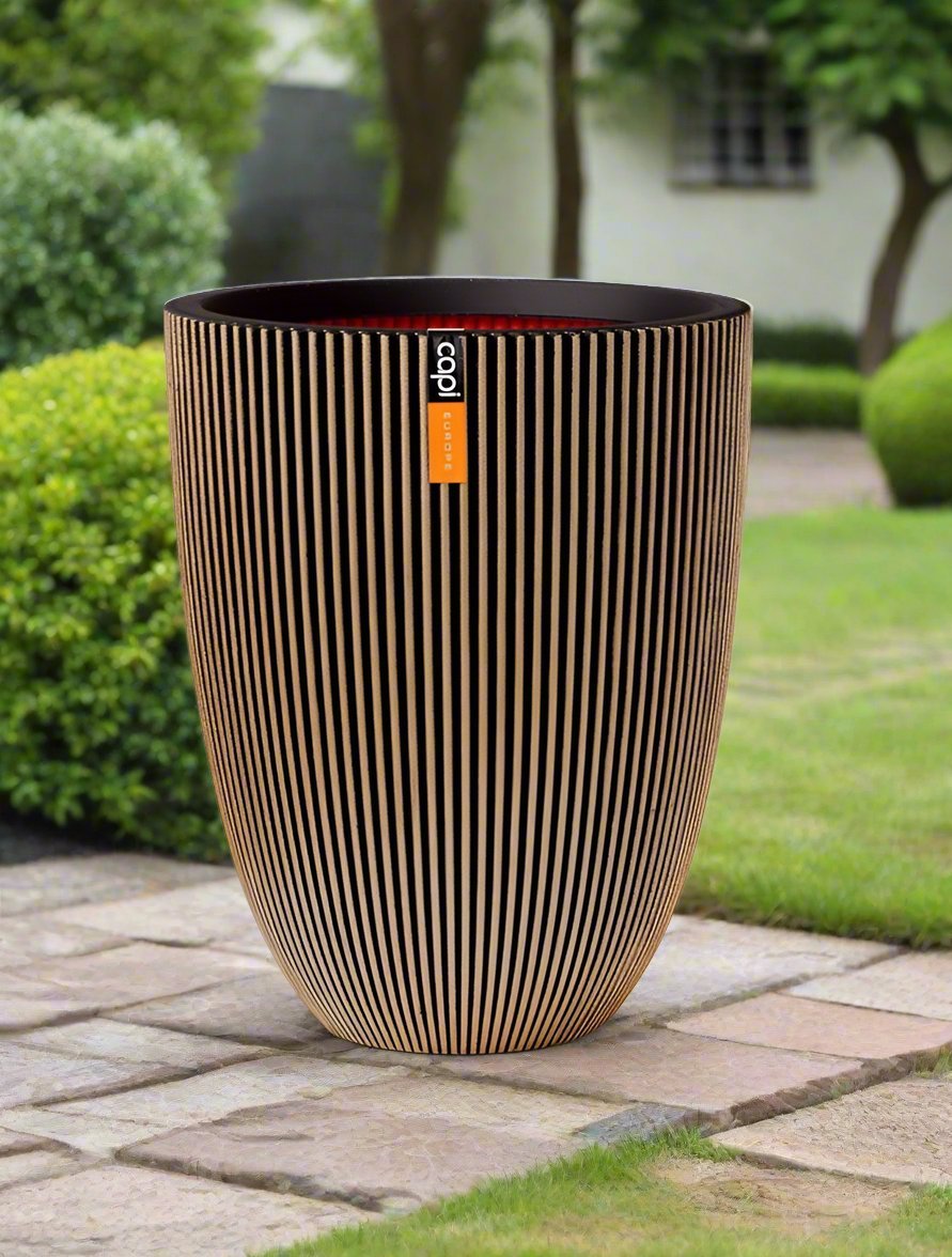 Capi Europe Vase Elegant Low Groove - Acacia Garden Center