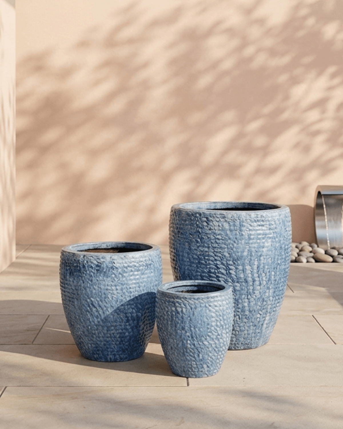 Ceramic Rope Planter | Blue - Acacia Garden Center