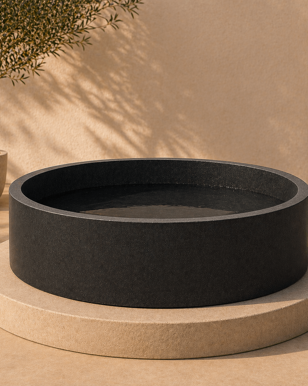 Ceramic Round Pedestal | 50 CM - Acacia Garden Center
