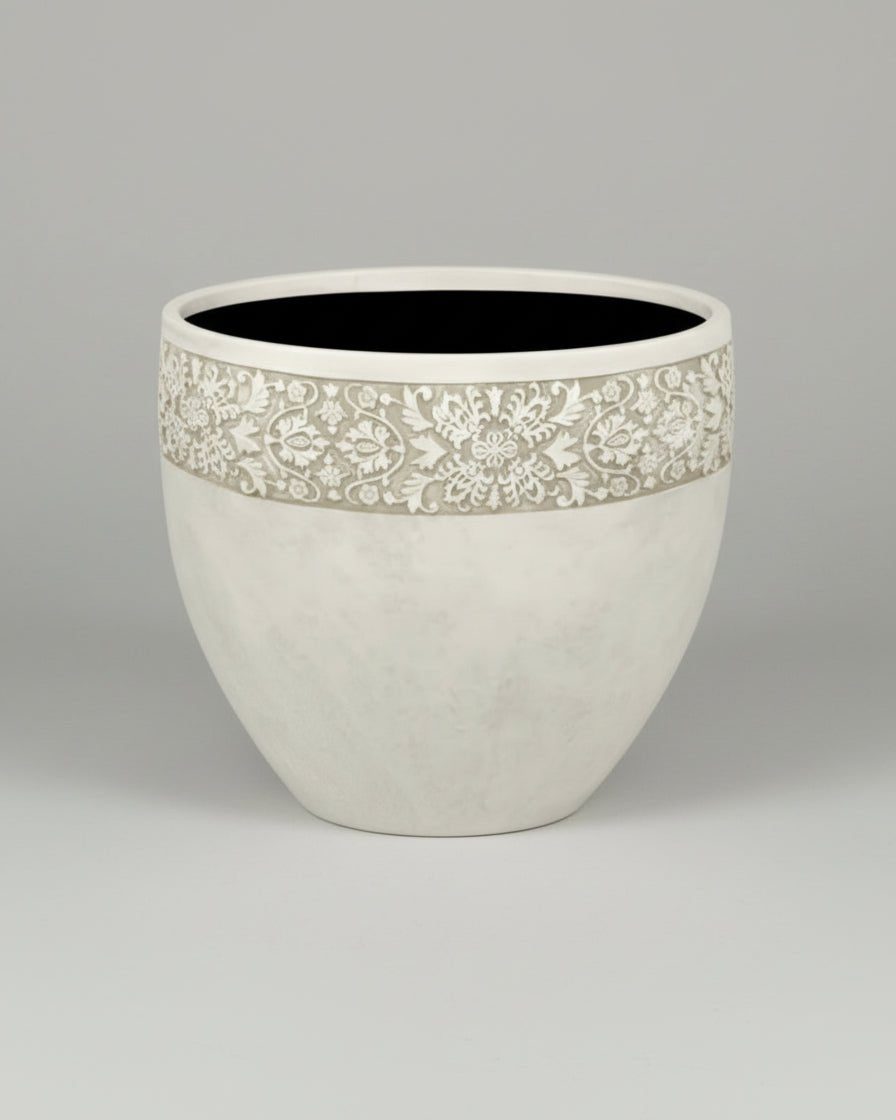 Classic Planter Round Deco Rim - Acacia Garden Center