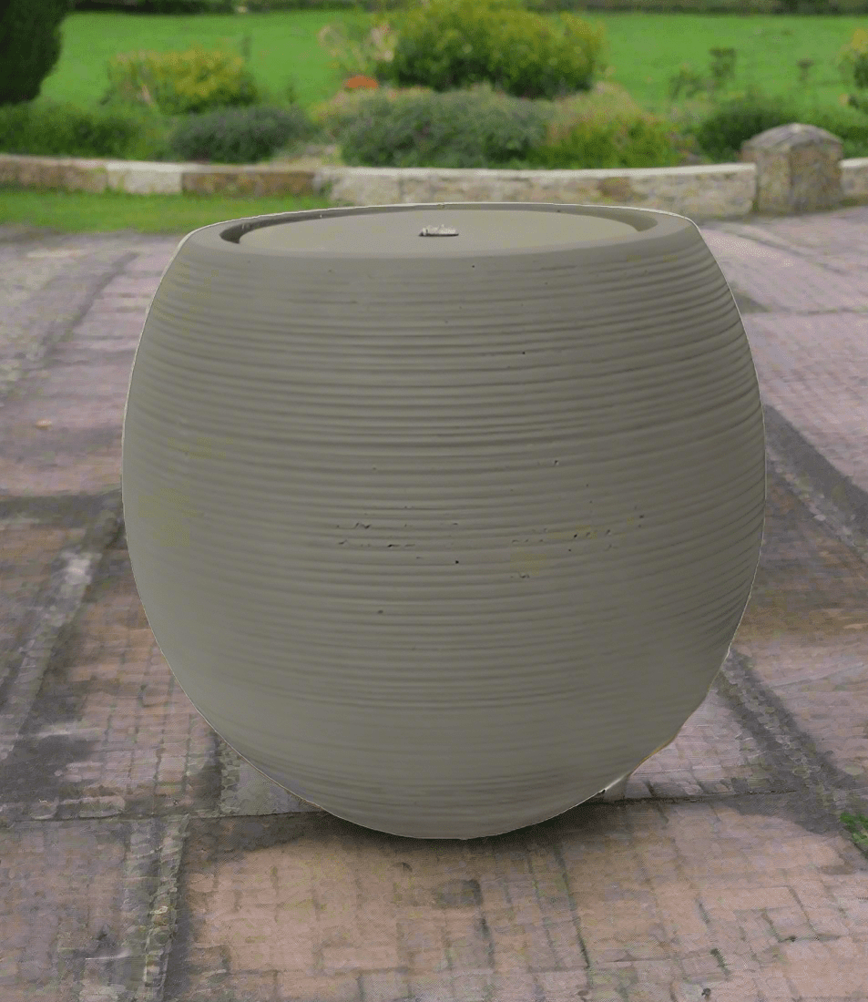 Concrete Water Fountain with Pump | Medium, 40 × 40 × 32 cm - Acacia Garden Center