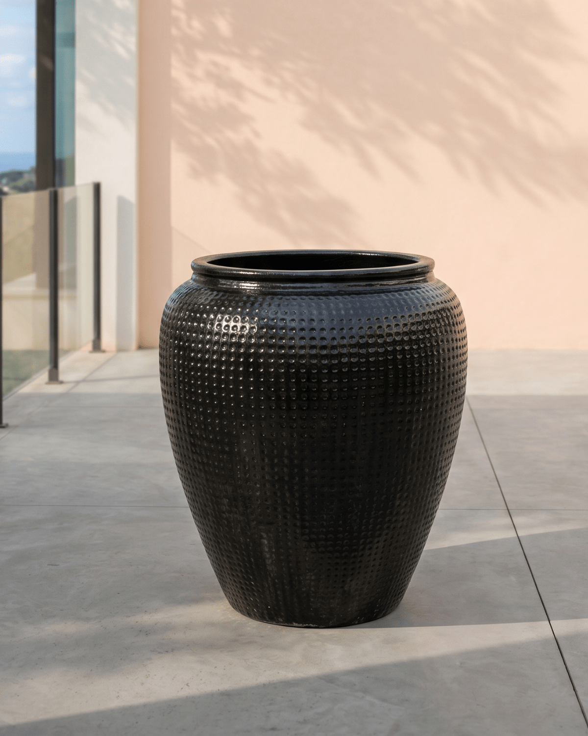 Dimple Jar Atlantis Ceramic | Statement Jar, 70 cm - Acacia Garden Center