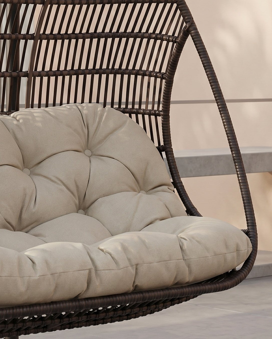 Double Swing Chair | Poly Bamboo Egg Pod, 2–3 Seater - Acacia Garden Center