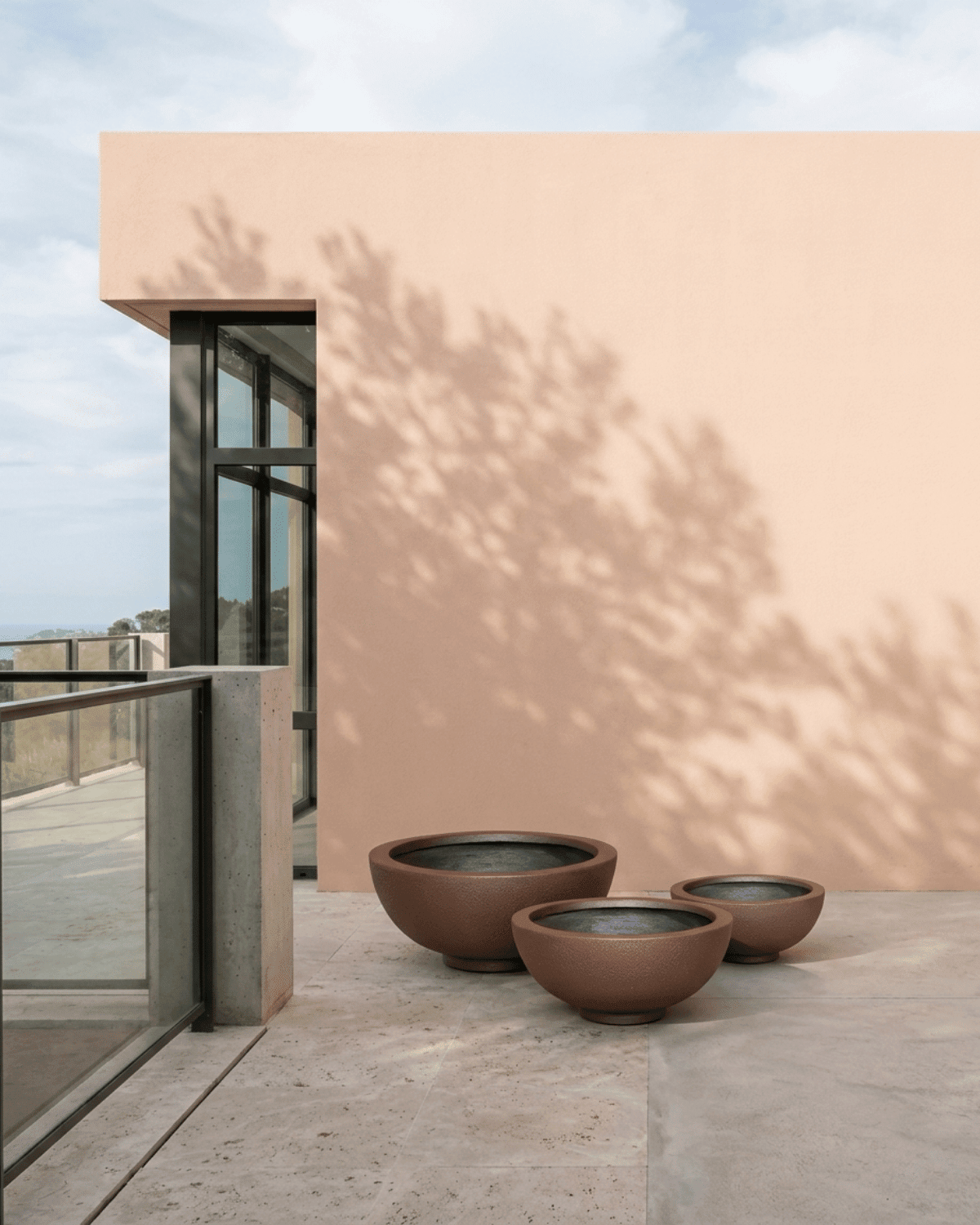 Fiber Clay Pot Round Bowl - (DW161207) - Acacia Garden Center
