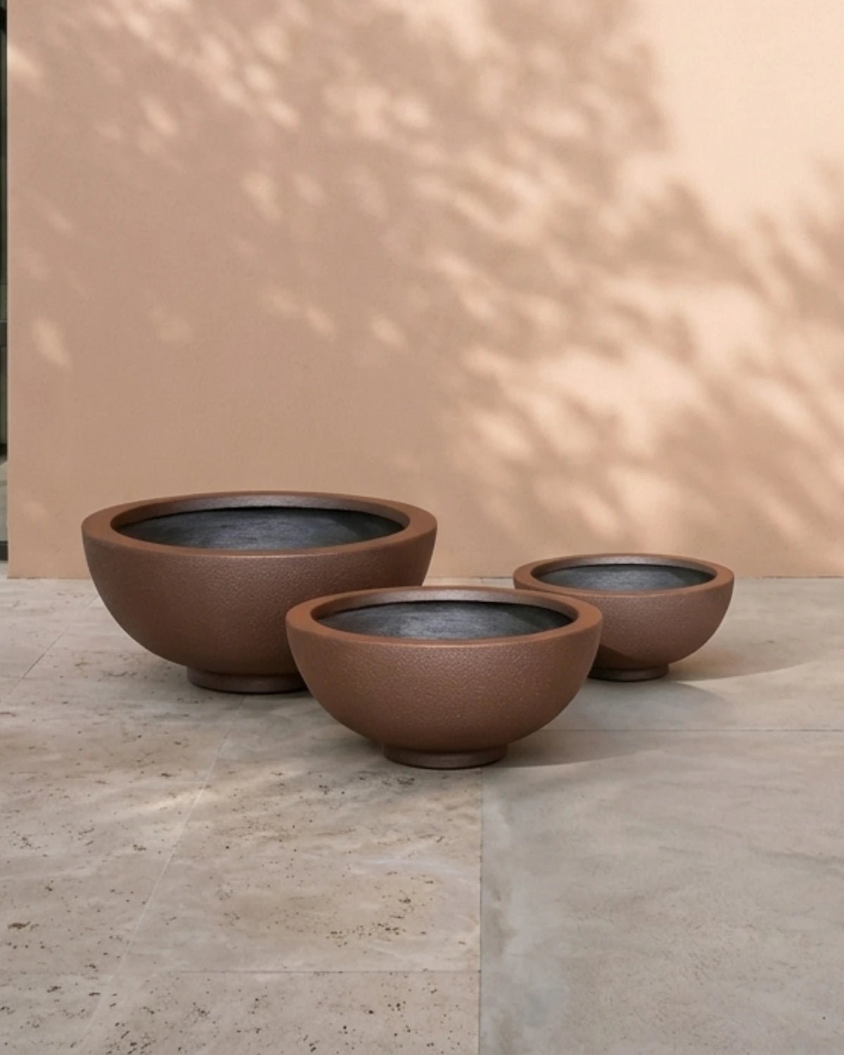 Fiber Clay Pot Round Bowl - (DW161207) - Acacia Garden Center