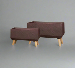 Fiber Clay Pot with Legs - Acacia Garden Center