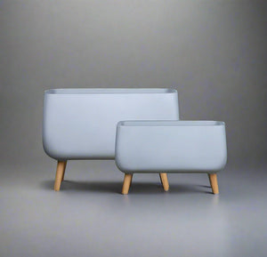 Fiber Clay Pot with Legs - Acacia Garden Center