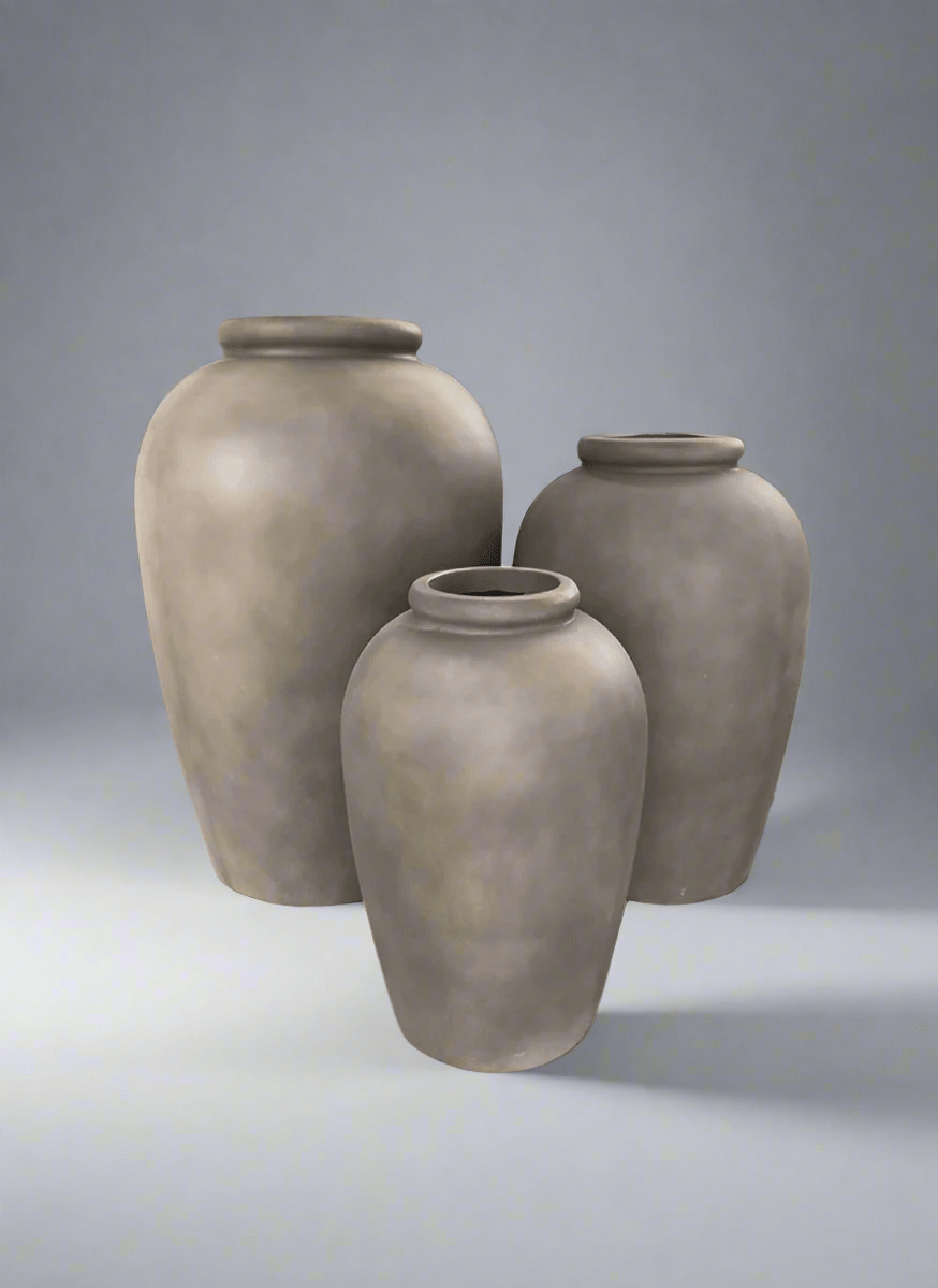Fiber Clay Pots YC - 0073, Light Brown Ronglin - Acacia Garden Center