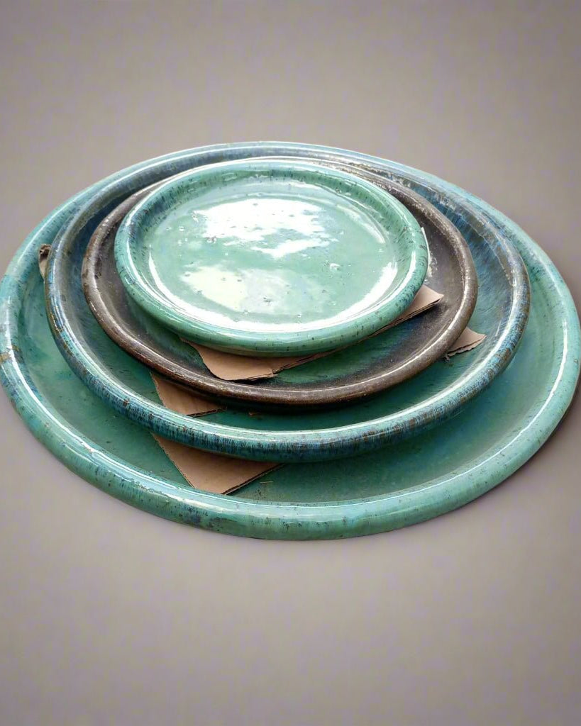 Fiber Clay Round Saucer - Acacia Garden Center