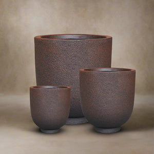 Fiberclay Pot Rough Texture | DW161208 - Acacia Garden Center