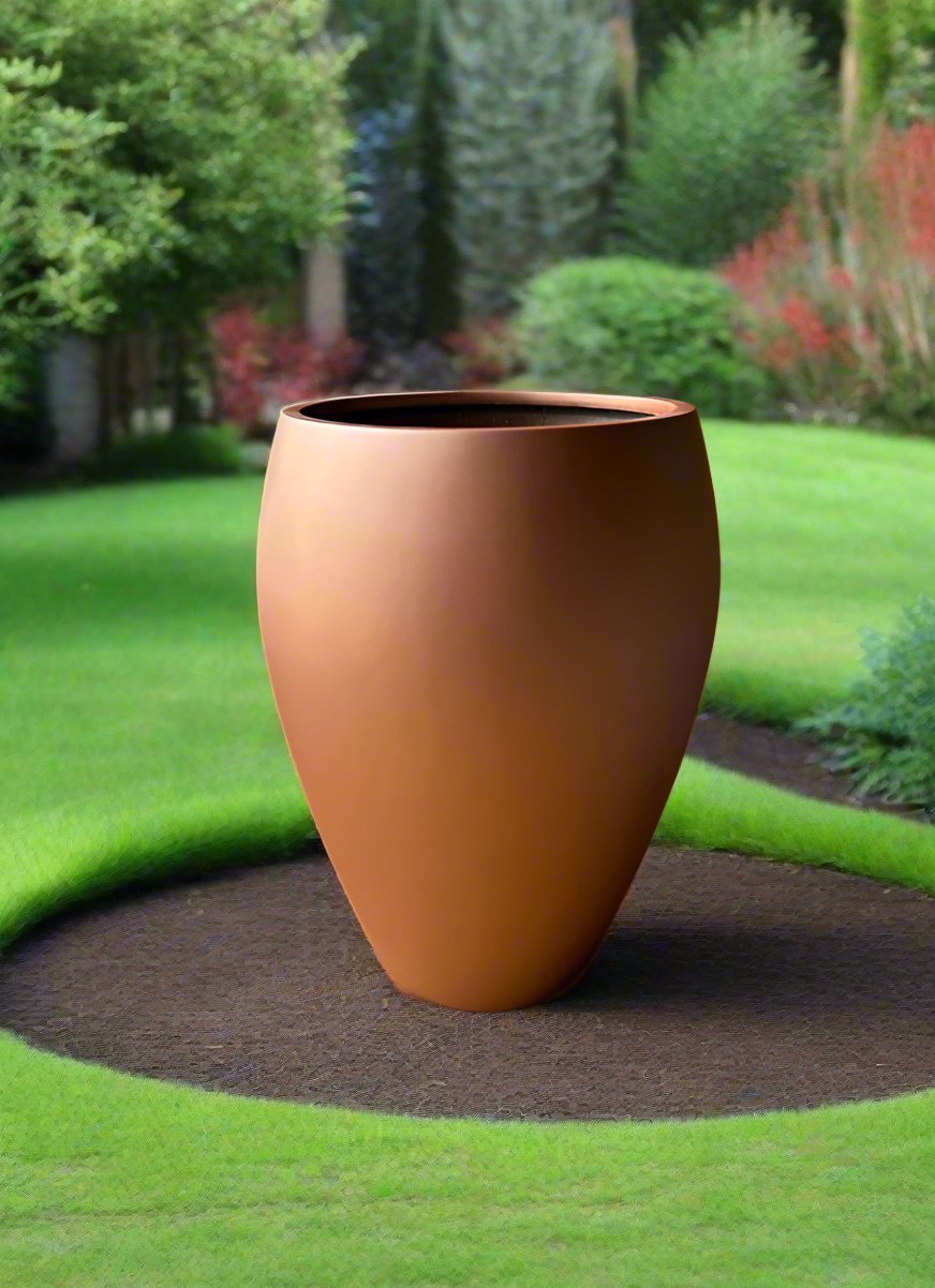 Fiberglass Planter, HP 1061, Copper Color - Acacia Garden Center